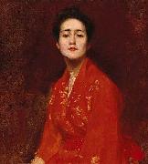 William Merrit Chase Study of a Girl in Japanese Dress oil painting picture wholesale